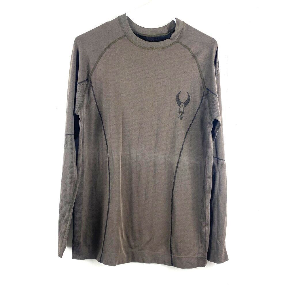 Badlands Women's XL Long Sleeve Crew Neck Latitude Baselayer Shirt Brown Hunting